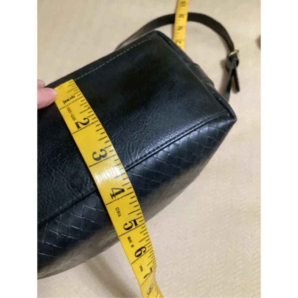 Relic Black Woven Crossbody Bag